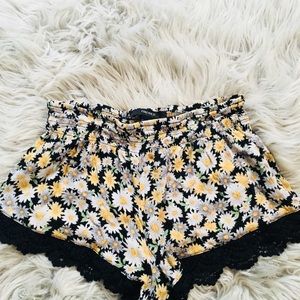F21 Floral Flowy Shorts